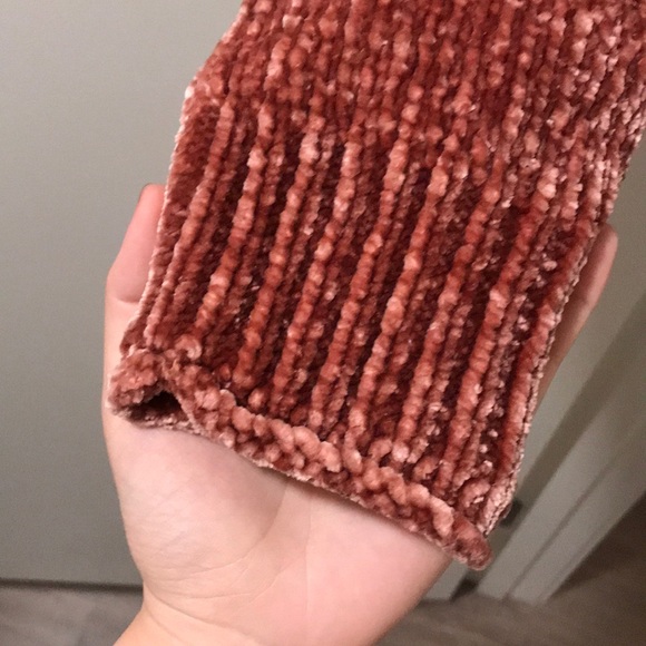 Zara knit velvet pink sweater, size s - Picture 3 of 4